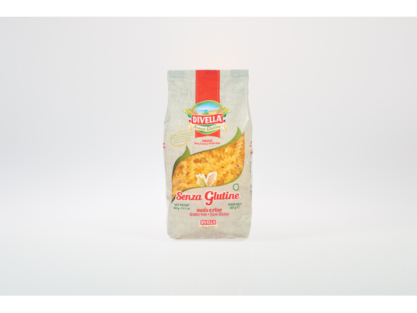 PASTA SIN GLUTEN FUSILLI DIVELLA 400 g.