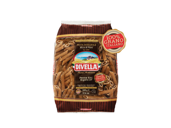 PENNE RIGATE ZITI INTEGRAL DIVELLA 500G.