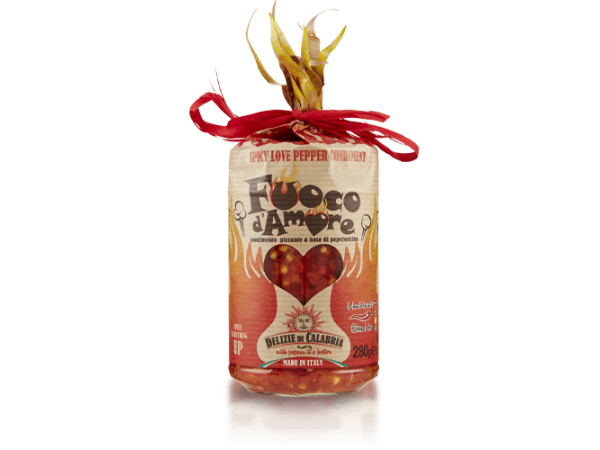 FUOCO D'AMORE SALSA CON PEPERONCINI CALABRESI 280G Delizie di Calabria
